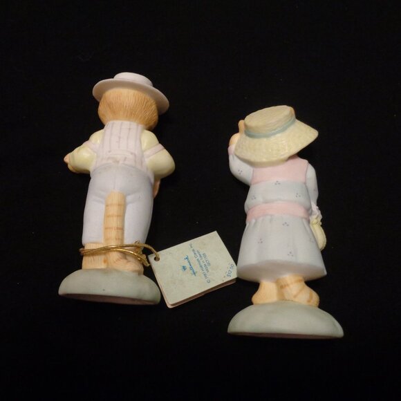 HALLMARK 1987 2 SMALL COUNTRY CATS FIGURINES - Picture 6 of 7